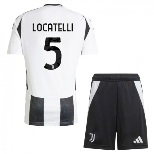 Dětský Fotbalový Dres Juventus Locatelli 5 Domácí Dresy 2024-25 Dětský Fotbalový Dres Juventus Locatelli 5 Domácí Dresy 2024-25